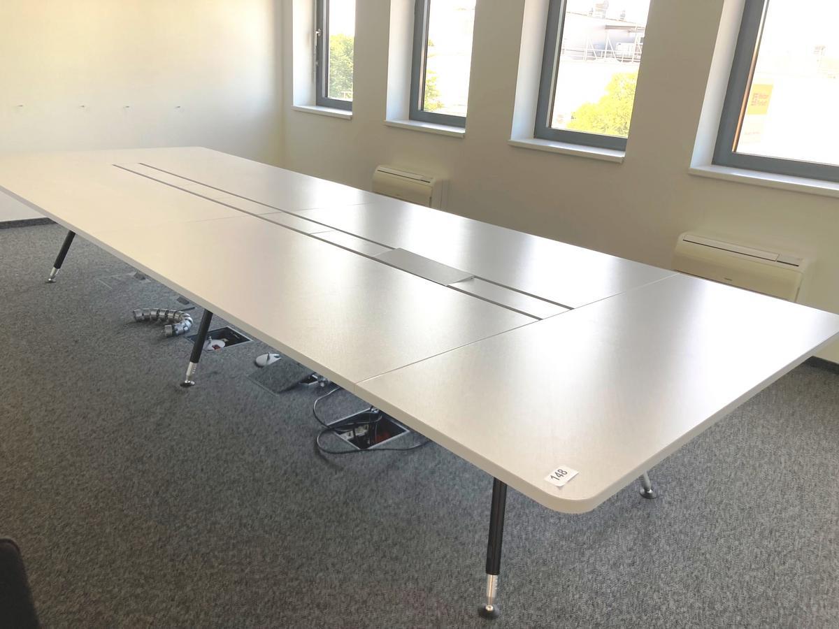 Konferenztisch, 6teilig, Maße: ca. L 440 x 160 cm